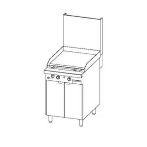 24" Sectional Range w/ Manual Griddle (Cabinet Base)