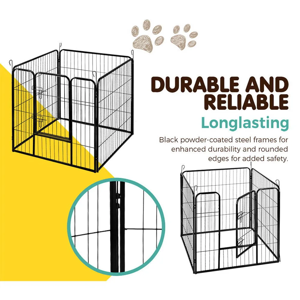 32" 8 Panel Dog Playpen | Pet Exercise Cage Enclosure Fence Play Pen