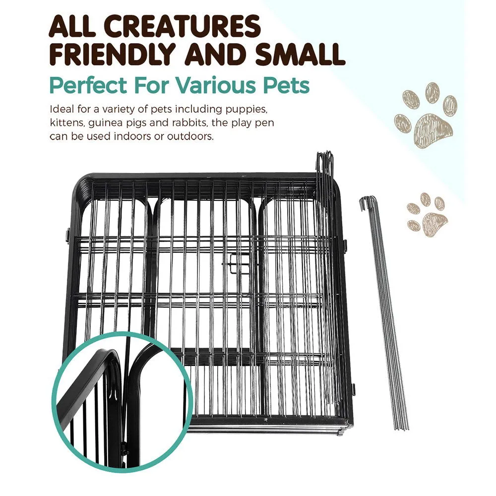 32" 8 Panel Dog Playpen | Pet Exercise Cage Enclosure Fence Play Pen