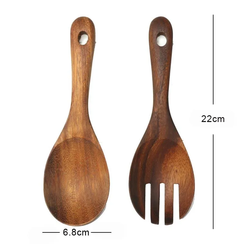 Acacia Spoon and Fork Set