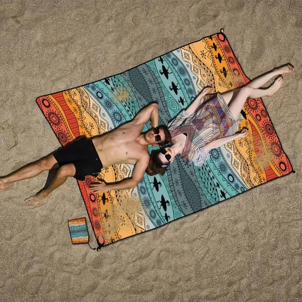 Beach Mat Waterproof Sand-Proof Beach Blanket for Outdoor Picnics