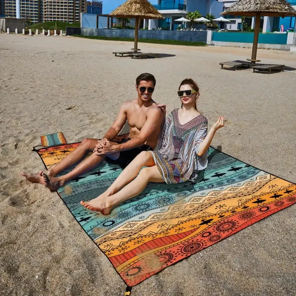 Beach Mat Waterproof Sand-Proof Beach Blanket for Outdoor Picnics