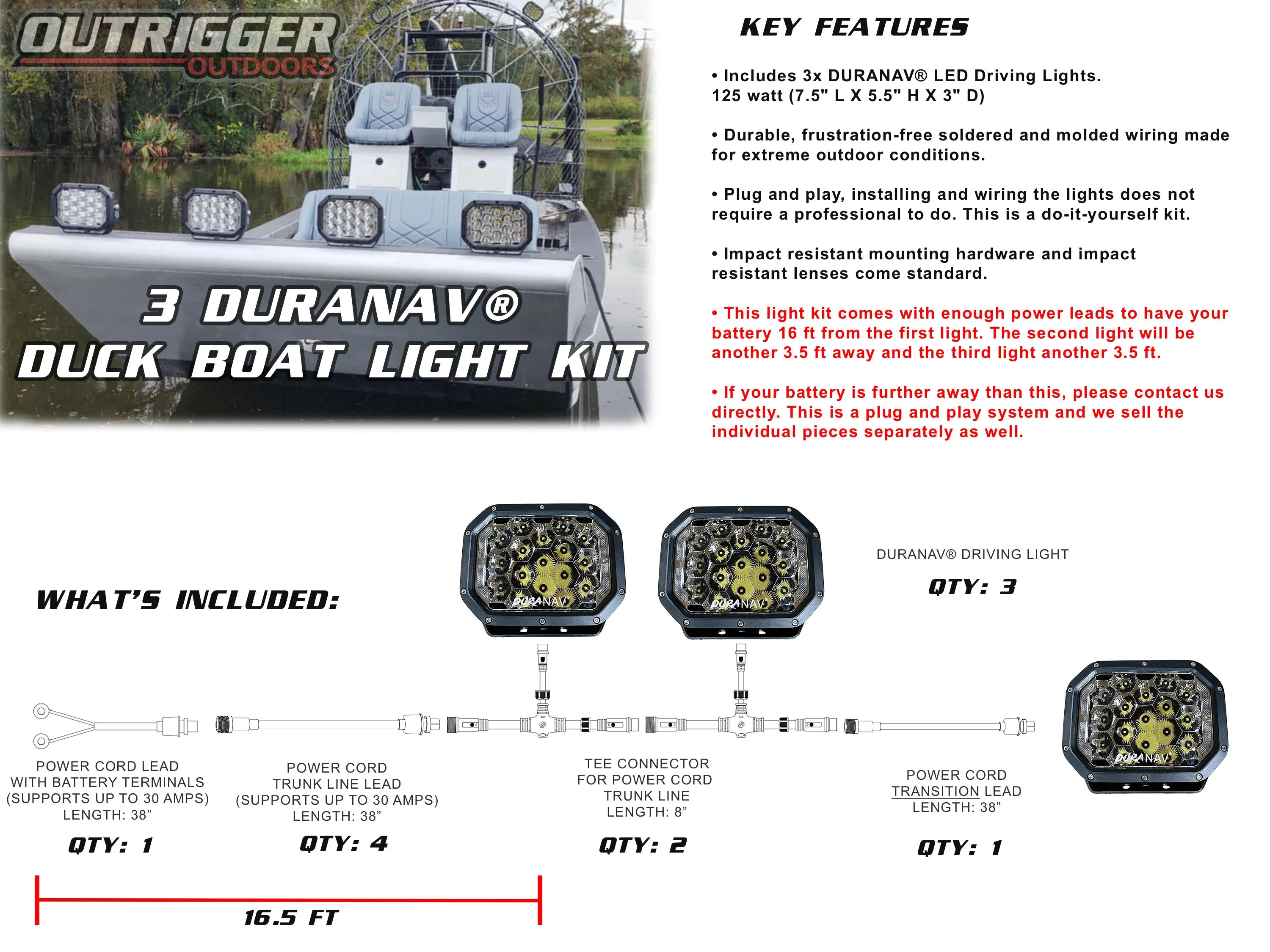 DURANAV Duck Boat Light Kits