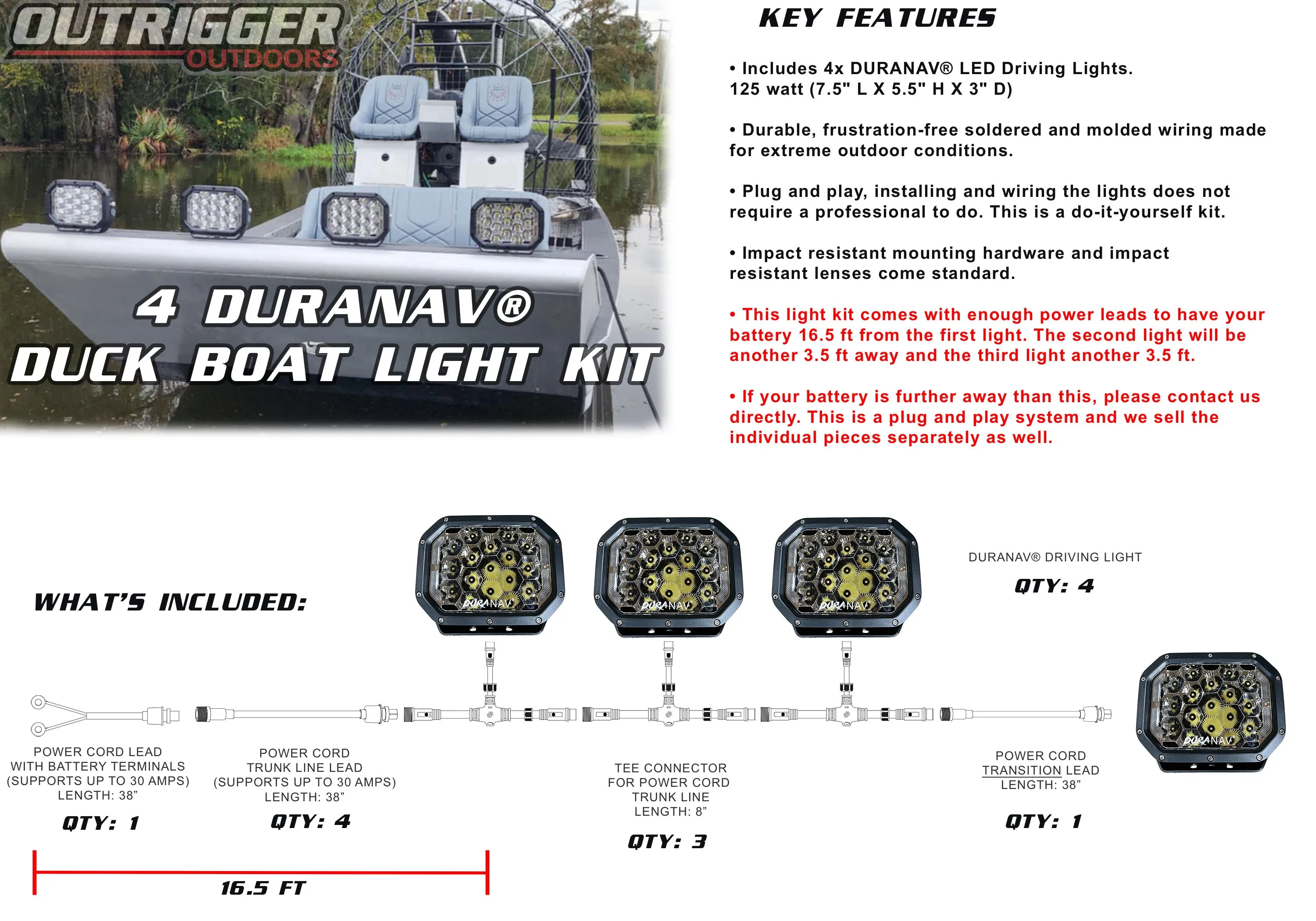DURANAV Duck Boat Light Kits