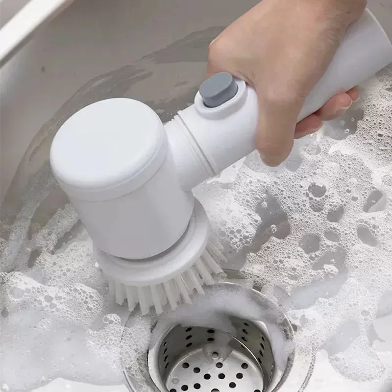 Electric Cleaning Brush for Kitchen Bathroom Wireless Handheld Power Scrubber for Dishes Pots Pans