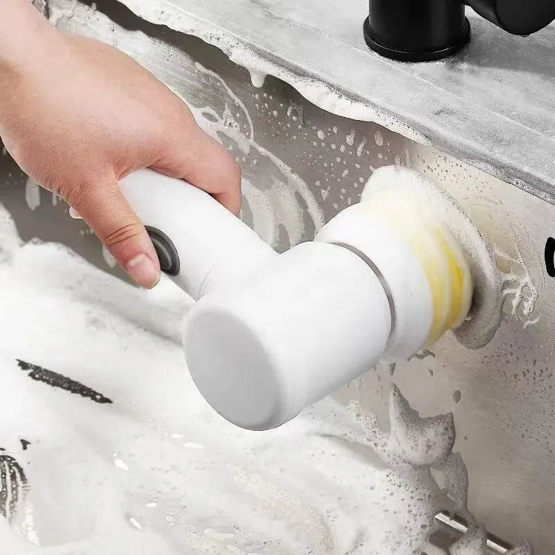 Electric Cleaning Brush for Kitchen Bathroom Wireless Handheld Power Scrubber for Dishes Pots Pans