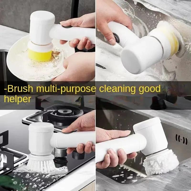 Electric Cleaning Brush for Kitchen Bathroom Wireless Handheld Power Scrubber for Dishes Pots Pans