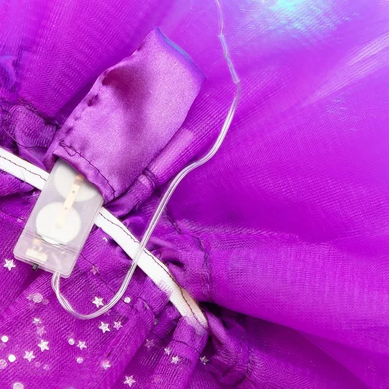 LED Glowing Light Women's Tulle Star Skirt
