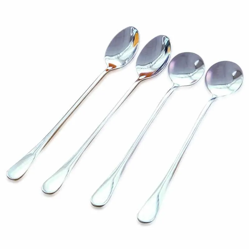 Long Handled Stainless Steel Coffee Spoons 2 pcs Set