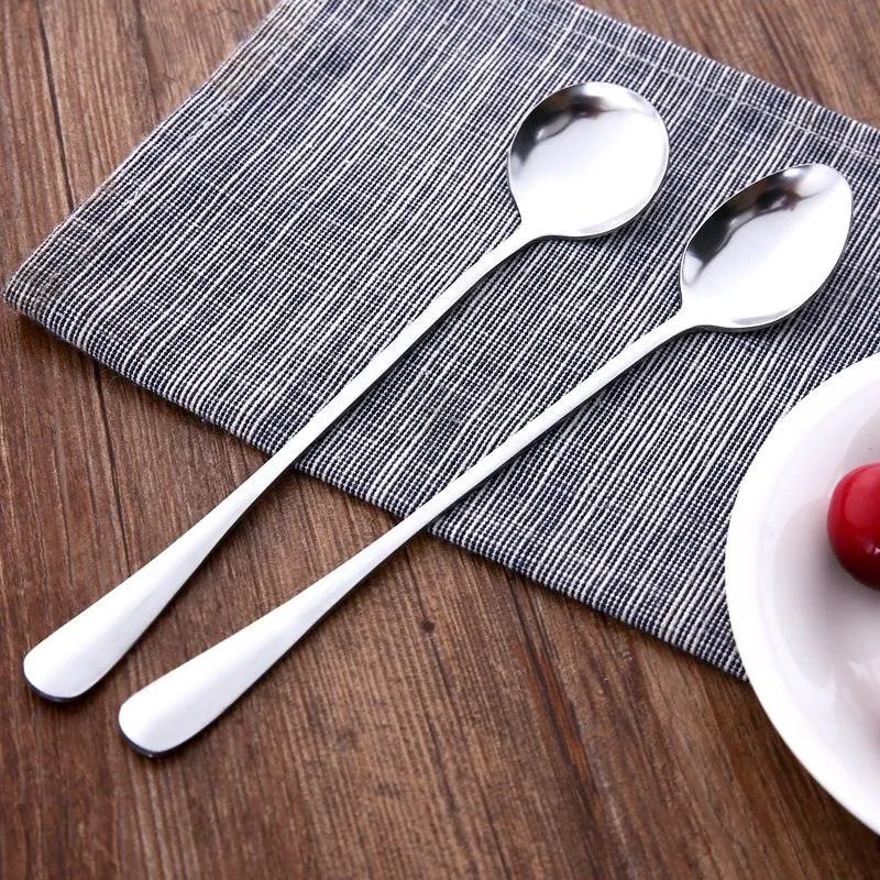 Long Handled Stainless Steel Coffee Spoons 2 pcs Set