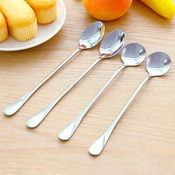 Long Handled Stainless Steel Coffee Spoons 2 pcs Set