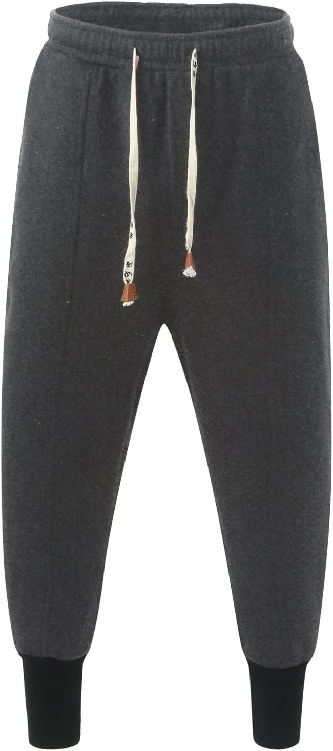 Mens Workout Cargo Sweatpants Wearing Pants with Pockets Sweatpants for Men Pants Casual Rope Loosening Heavyweight