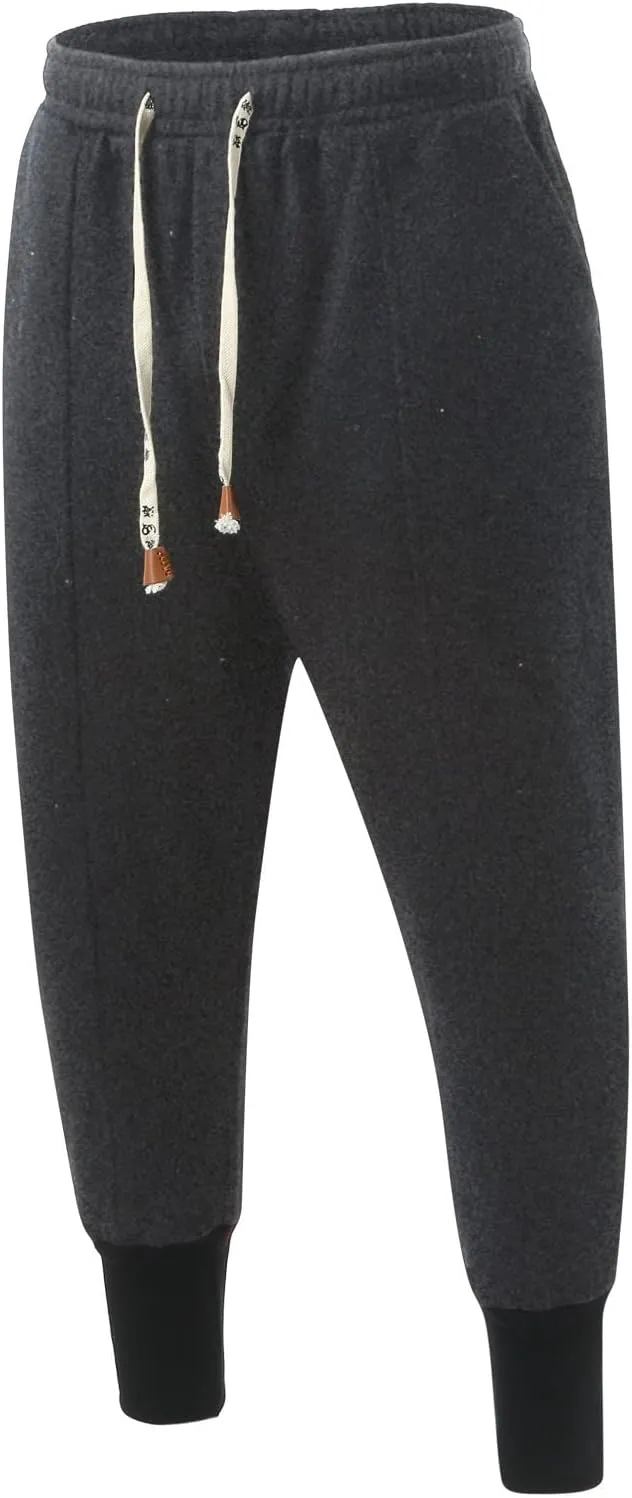 Mens Workout Cargo Sweatpants Wearing Pants with Pockets Sweatpants for Men Pants Casual Rope Loosening Heavyweight
