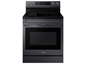 Samsung NE63A6711SG 6.3 cu. ft. Smart Freestanding Electric Range with No-Preheat Air Fry, Convection  & Griddle in Black Stainless Steel
