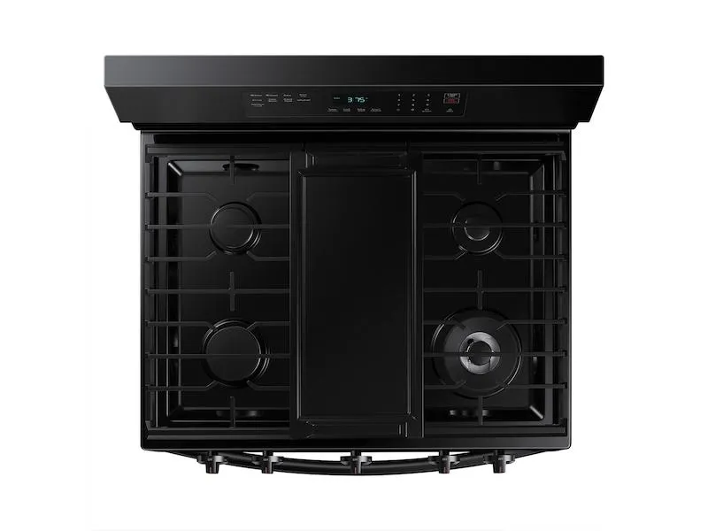 Samsung NX60A6511SB 6.0 cu. ft. Smart Freestanding Gas Range with Integrated Griddle in Black