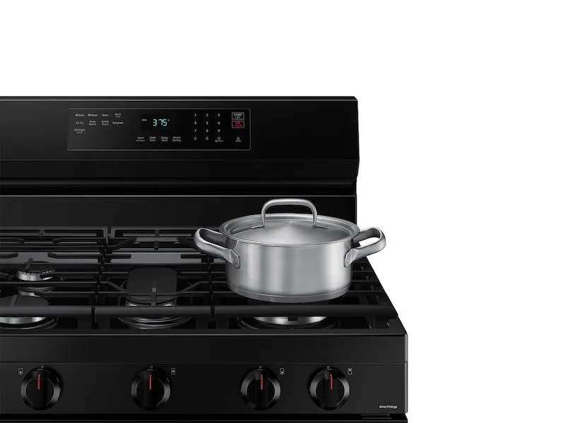 Samsung NX60A6511SB 6.0 cu. ft. Smart Freestanding Gas Range with Integrated Griddle in Black