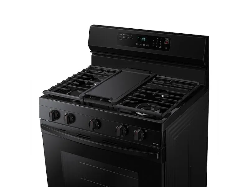 Samsung NX60A6511SB 6.0 cu. ft. Smart Freestanding Gas Range with Integrated Griddle in Black