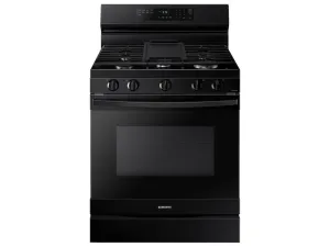 Samsung NX60A6511SB 6.0 cu. ft. Smart Freestanding Gas Range with Integrated Griddle in Black