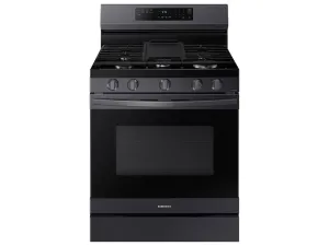 Samsung NX60A6511SG 6.0 cu. ft. Smart Freestanding Gas Range with No-Preheat Air Fry & Convection in Black Stainless Steel