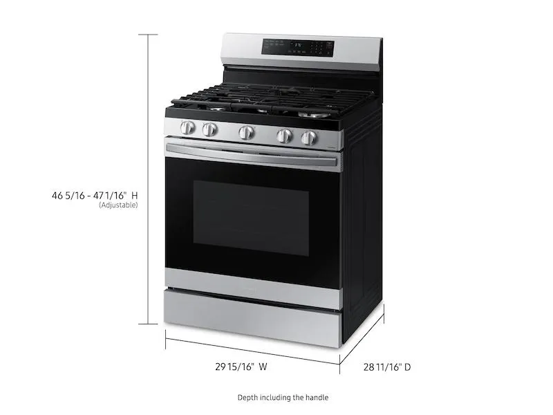 Samsung NX60A6511SS 6.0 cu. ft. Smart Freestanding Gas Range with No-Preheat Air Fry & Convection in Stainless Steel