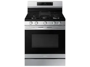 Samsung NX60A6511SS 6.0 cu. ft. Smart Freestanding Gas Range with No-Preheat Air Fry & Convection in Stainless Steel