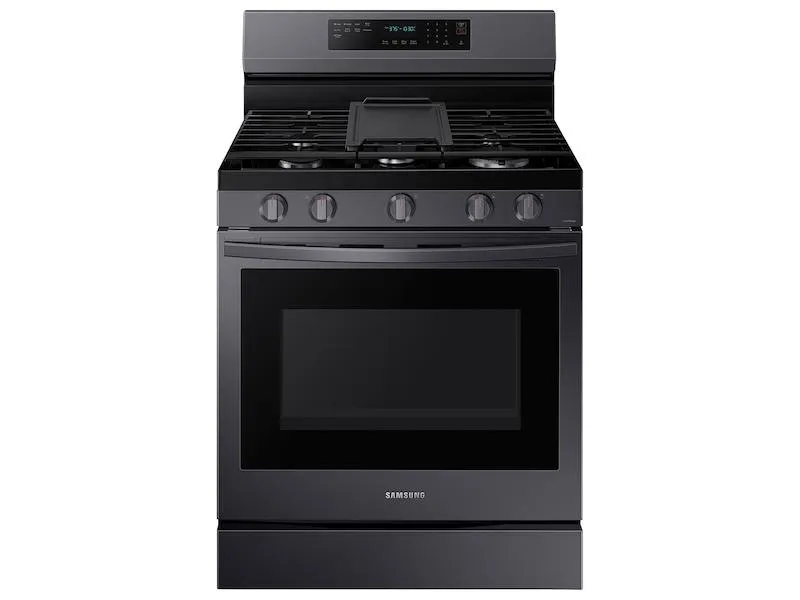 Samsung NX60A6711SG 6.0 cu. ft. Smart Freestanding Gas Range with No-Preheat Air Fry and Convection  in Black Stainless Steel