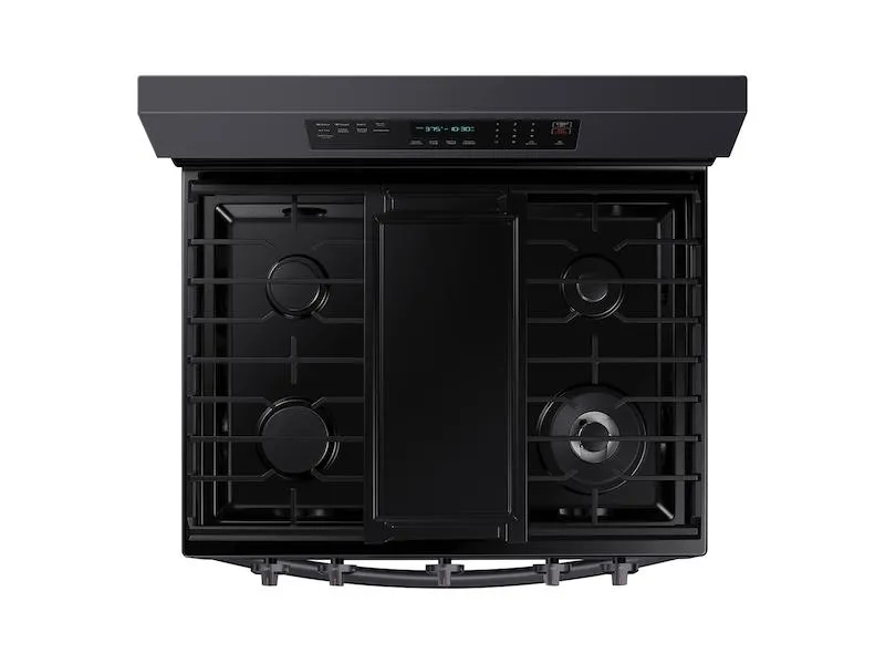 Samsung NX60A6711SG 6.0 cu. ft. Smart Freestanding Gas Range with No-Preheat Air Fry and Convection  in Black Stainless Steel