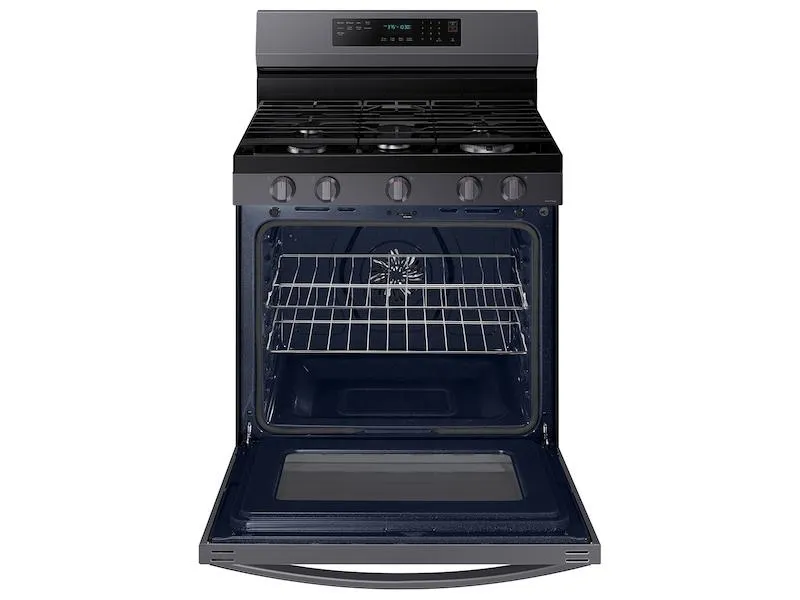 Samsung NX60A6711SG 6.0 cu. ft. Smart Freestanding Gas Range with No-Preheat Air Fry and Convection  in Black Stainless Steel