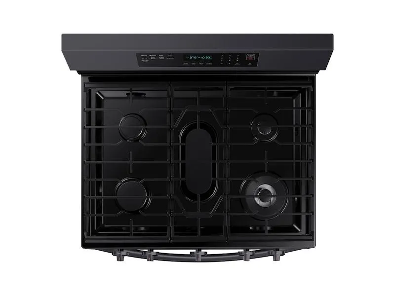 Samsung NX60A6711SG 6.0 cu. ft. Smart Freestanding Gas Range with No-Preheat Air Fry and Convection  in Black Stainless Steel