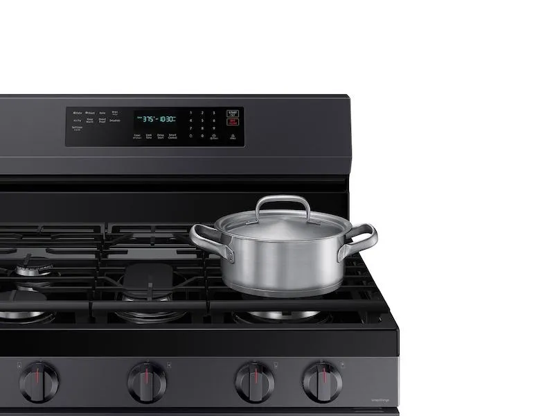 Samsung NX60A6711SG 6.0 cu. ft. Smart Freestanding Gas Range with No-Preheat Air Fry and Convection  in Black Stainless Steel