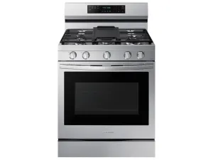 Samsung NX60A6711SS 6.0 cu. ft. Smart Freestanding Gas Range with No-Preheat Air Fry, Convection  & Stainless Cooktop in Stainless Steel