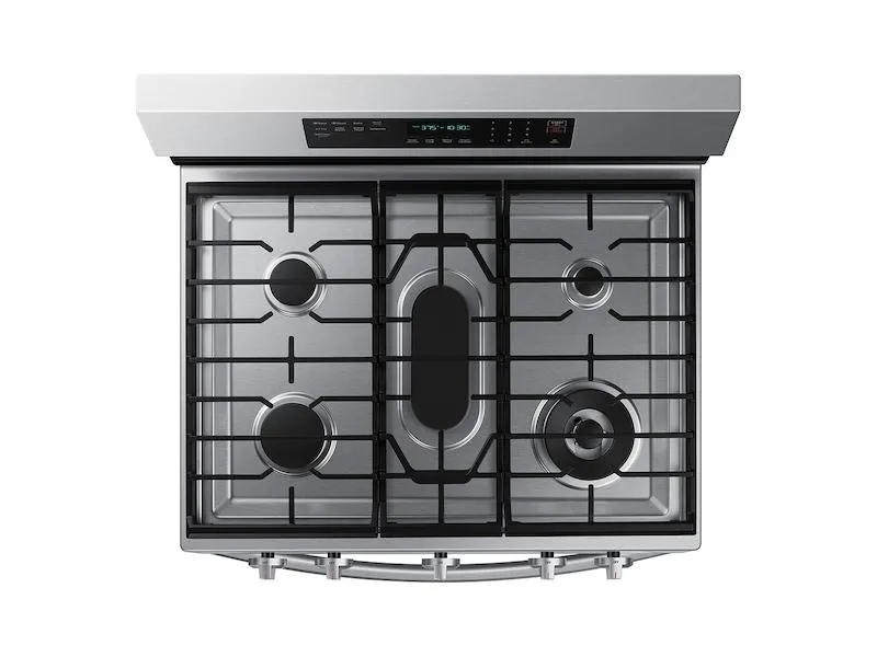 Samsung NX60A6711SS 6.0 cu. ft. Smart Freestanding Gas Range with No-Preheat Air Fry, Convection  & Stainless Cooktop in Stainless Steel