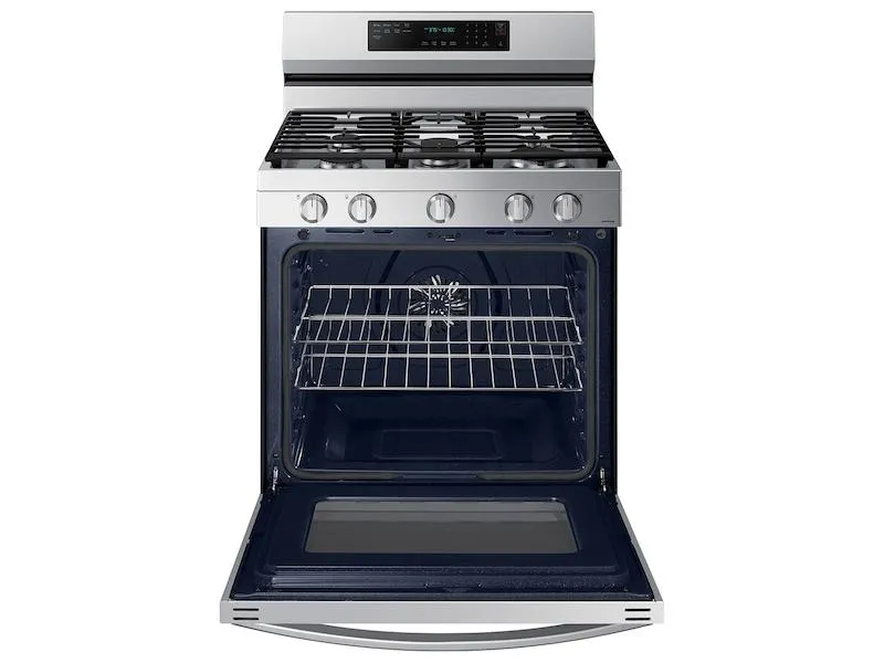 Samsung NX60A6711SS 6.0 cu. ft. Smart Freestanding Gas Range with No-Preheat Air Fry, Convection  & Stainless Cooktop in Stainless Steel