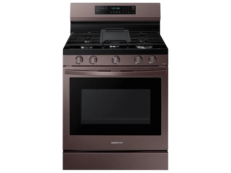 Samsung NX60A6711ST 6.0 cu. ft. Smart Freestanding Gas Range with No-Preheat Air Fry, Convection  & Stainless Cooktop in Tuscan Stainless Steel