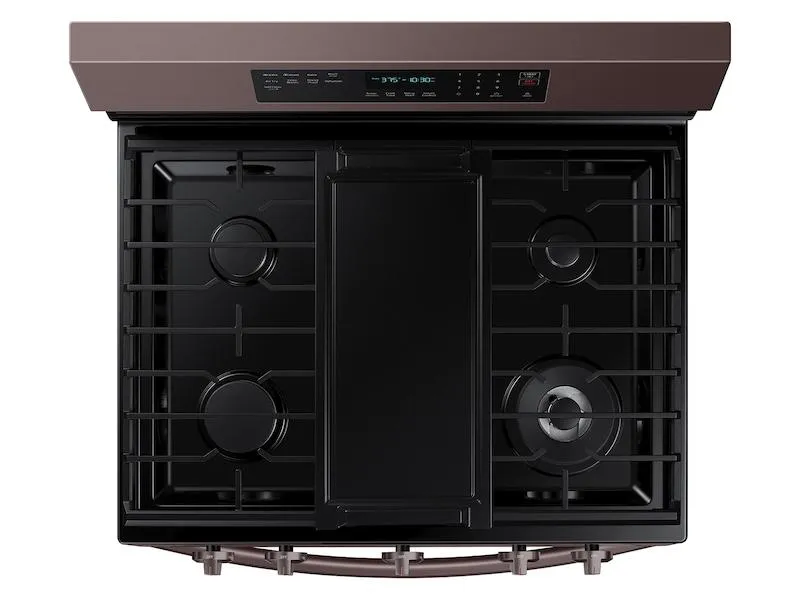 Samsung NX60A6711ST 6.0 cu. ft. Smart Freestanding Gas Range with No-Preheat Air Fry, Convection  & Stainless Cooktop in Tuscan Stainless Steel