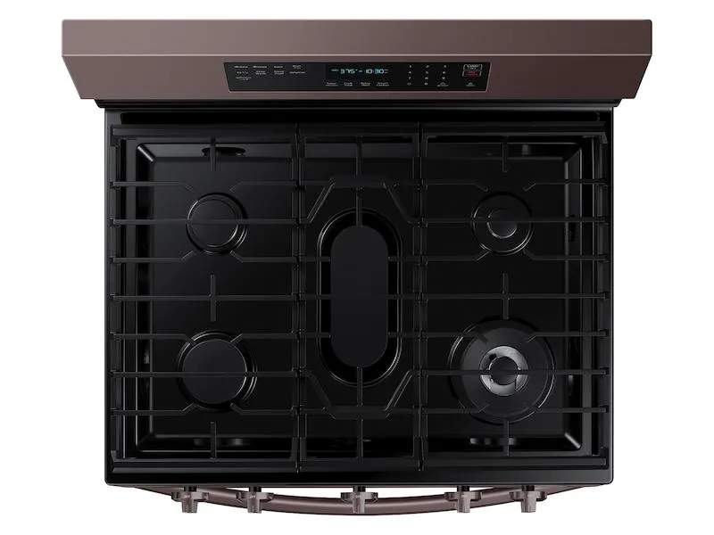 Samsung NX60A6711ST 6.0 cu. ft. Smart Freestanding Gas Range with No-Preheat Air Fry, Convection  & Stainless Cooktop in Tuscan Stainless Steel