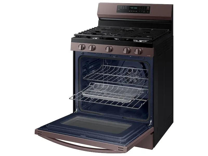 Samsung NX60A6711ST 6.0 cu. ft. Smart Freestanding Gas Range with No-Preheat Air Fry, Convection  & Stainless Cooktop in Tuscan Stainless Steel