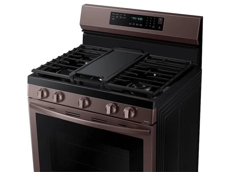 Samsung NX60A6711ST 6.0 cu. ft. Smart Freestanding Gas Range with No-Preheat Air Fry, Convection  & Stainless Cooktop in Tuscan Stainless Steel