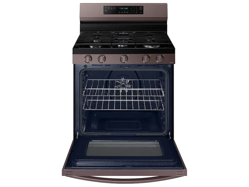 Samsung NX60A6711ST 6.0 cu. ft. Smart Freestanding Gas Range with No-Preheat Air Fry, Convection  & Stainless Cooktop in Tuscan Stainless Steel