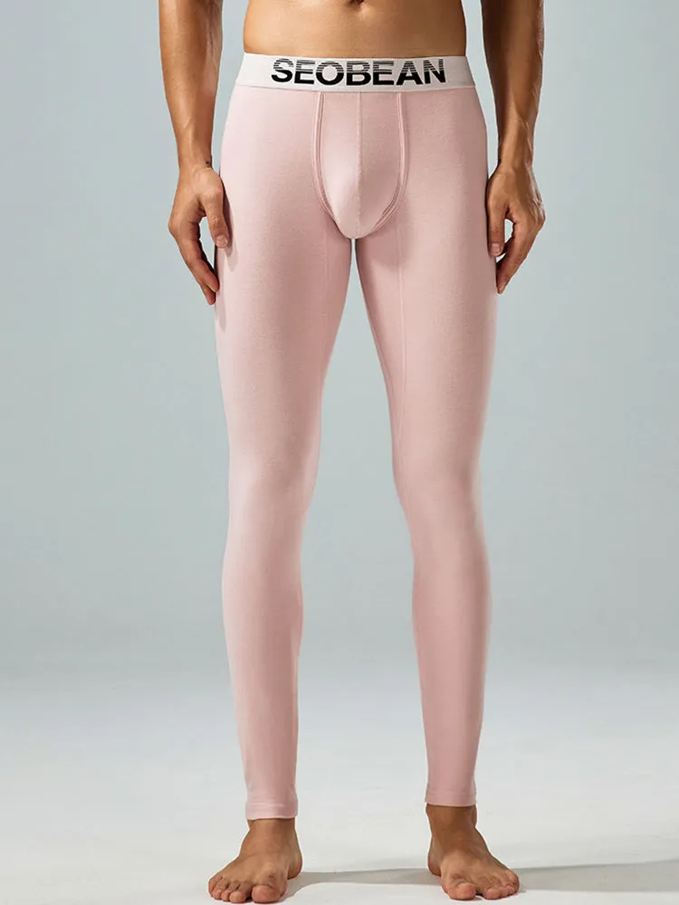 Seobean Men's Thin Autumn and Winter Essential Thermal Underwear Long Pants