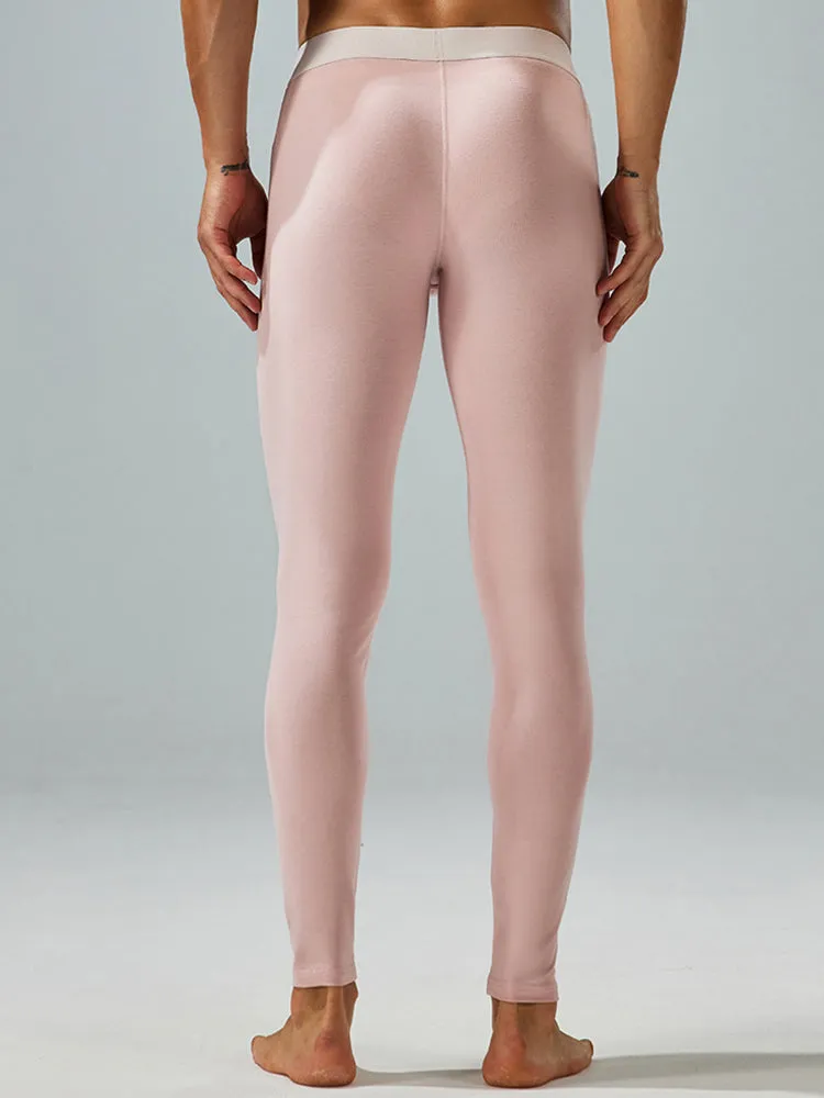 Seobean Men's Thin Autumn and Winter Essential Thermal Underwear Long Pants