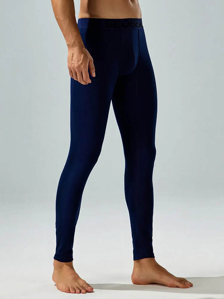 Seobean Men's Thin Autumn and Winter Essential Thermal Underwear Long Pants