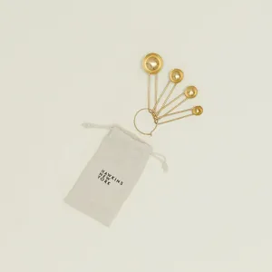 Simple Brass Measuring Spoons | Set of 4