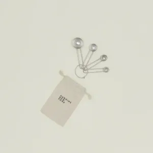 Simple Silver Measuring Spoons | Set of 4