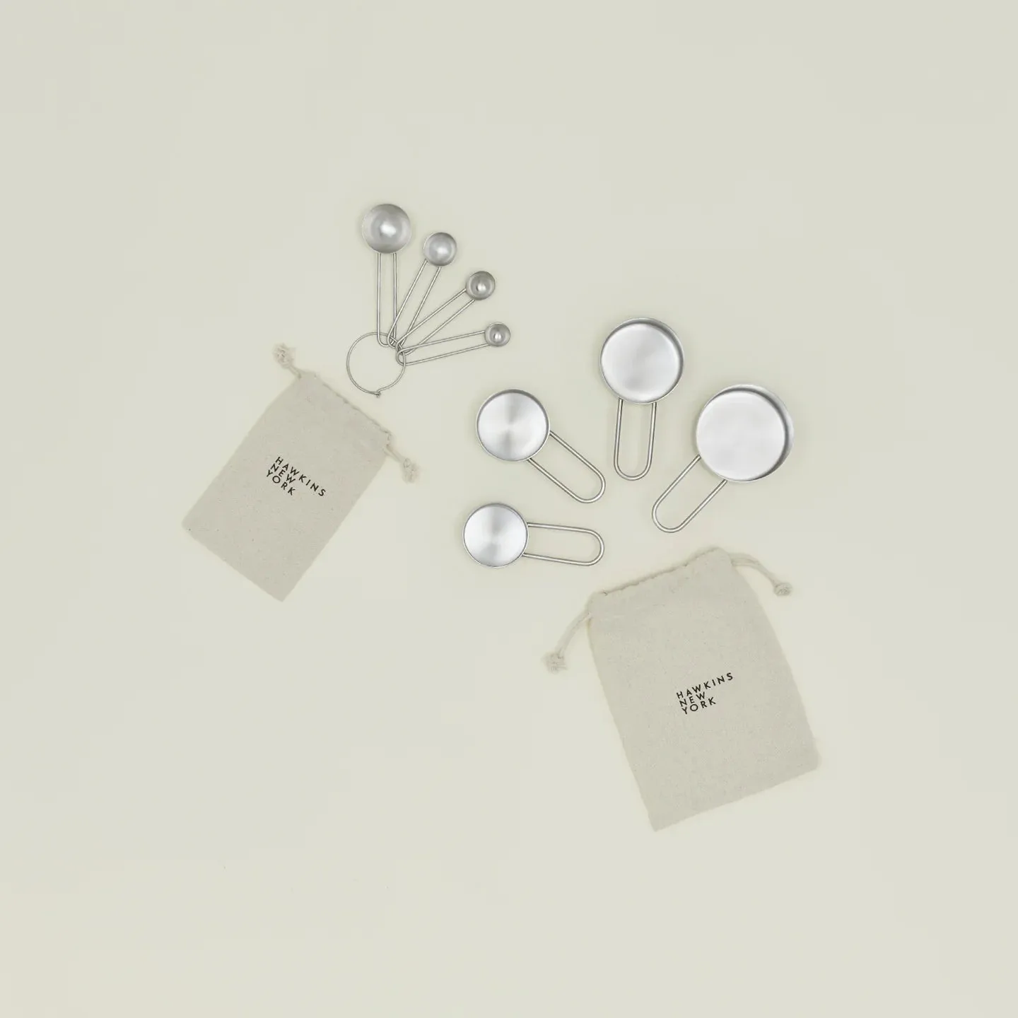Simple Silver Measuring Spoons | Set of 4