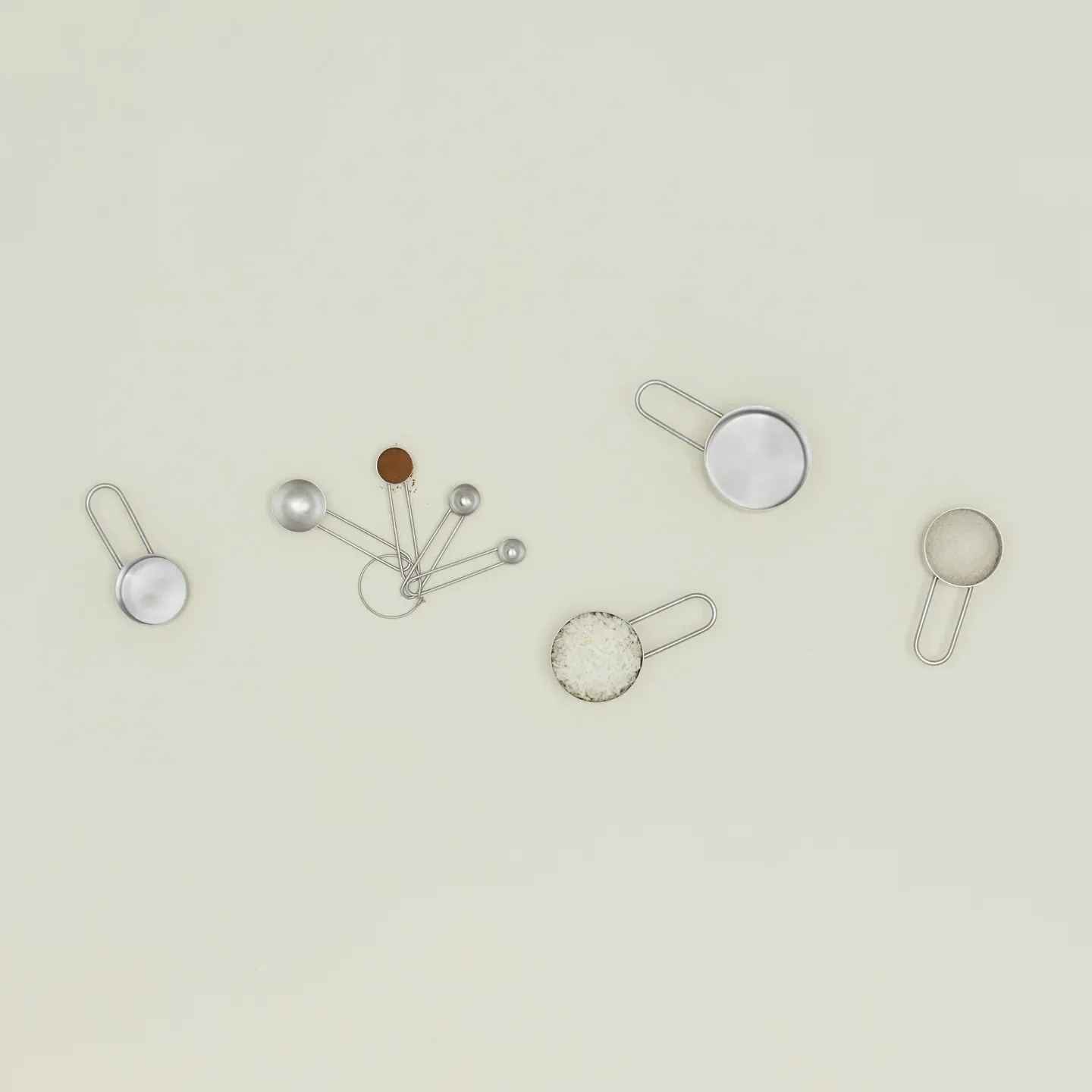 Simple Silver Measuring Spoons | Set of 4