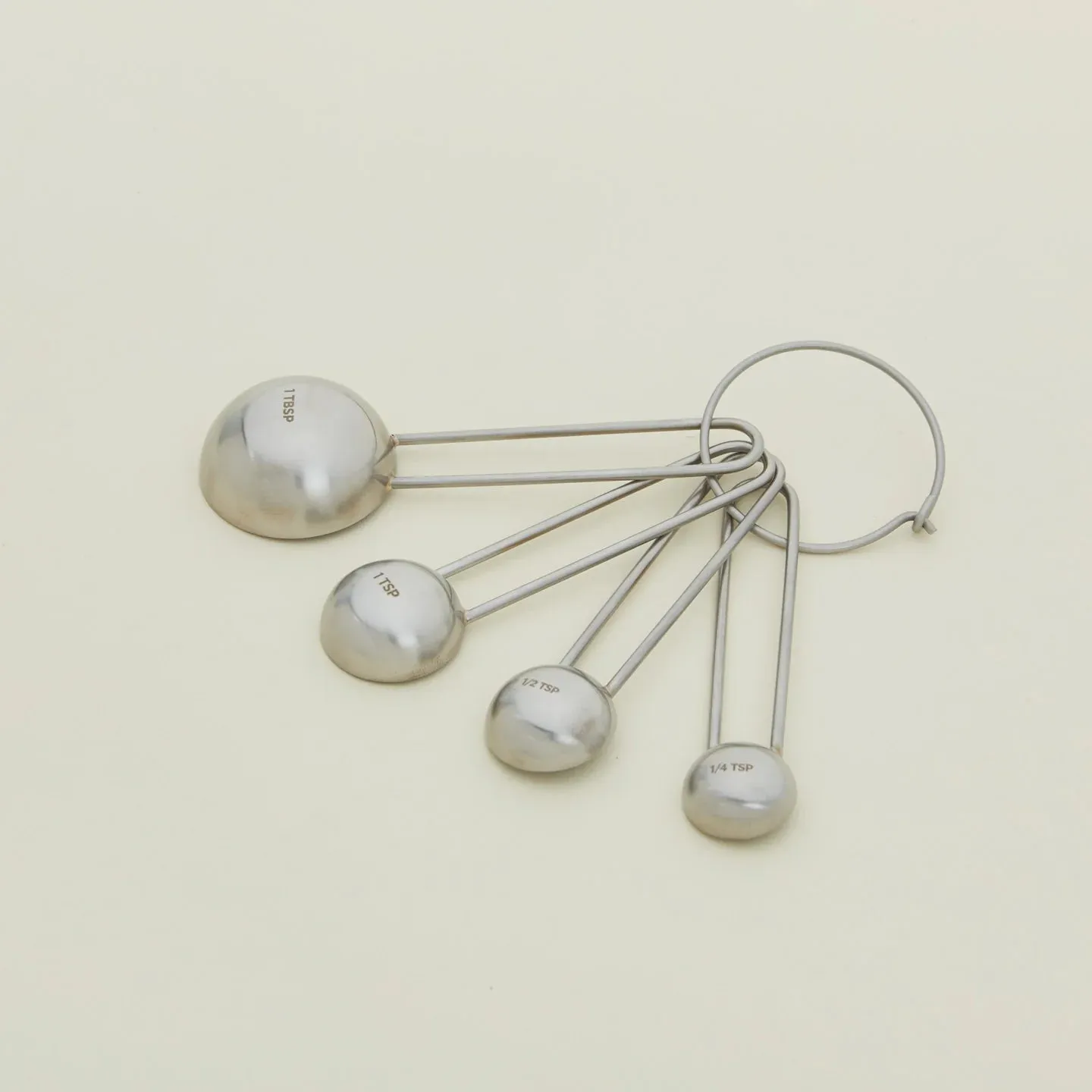 Simple Silver Measuring Spoons | Set of 4