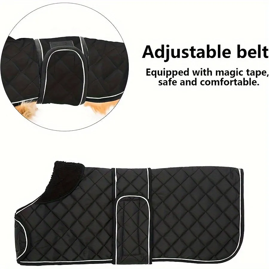Waterproof Dog Coat for Dachshunds - All-Season Reflective Safety Pet Jacket with Polyester Filling, Machine Washable, Easy Clean, Adjustable Secure Fit for Small to Large Breeds