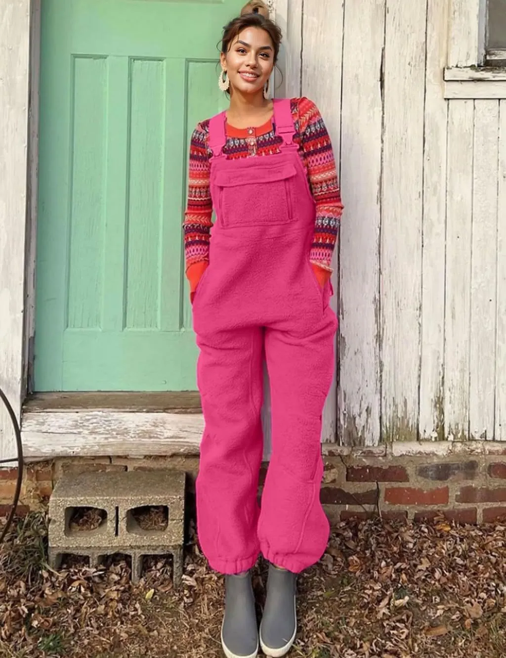 Winter SpecialsWomen's Warm Overalls Loose Casual Jumpsuits