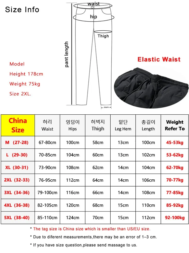 Winter Warm Down Pants
